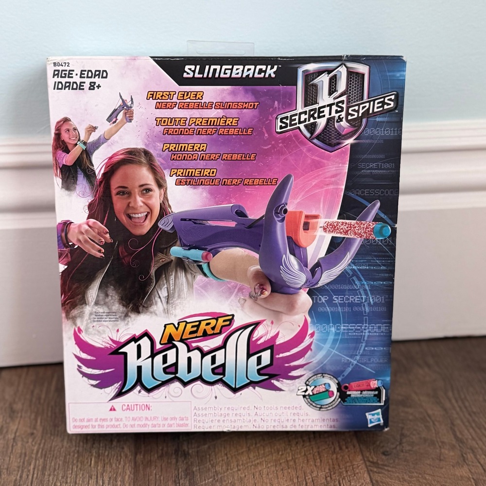Nerf Rebelle Secrets Spies Slingback Slingshot Hasbro Ages 8 Plus Model B0472